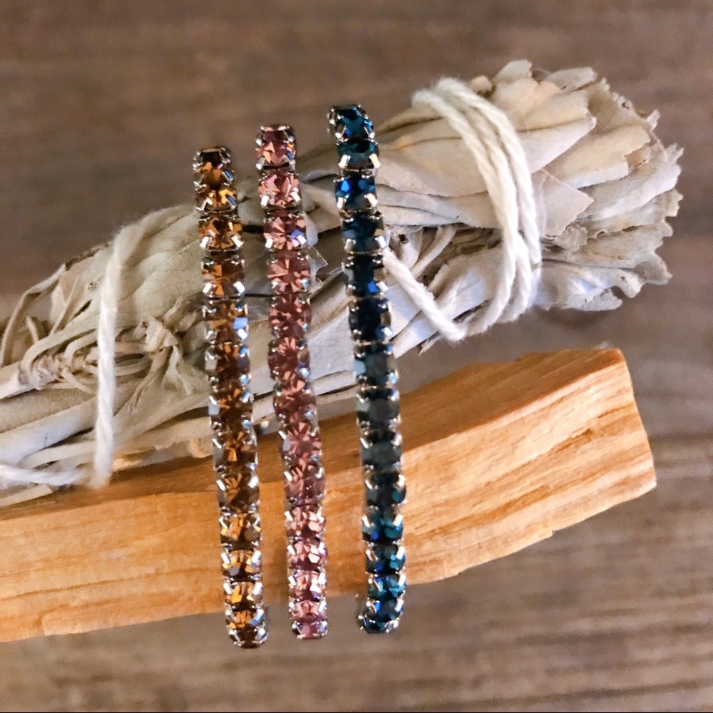 Earth element gemstone stretch bracelets